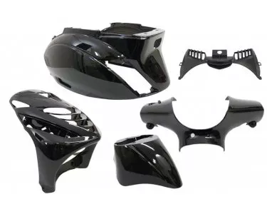 Kappenset Piaggio Zip-SP 5 delig zwart-metallic