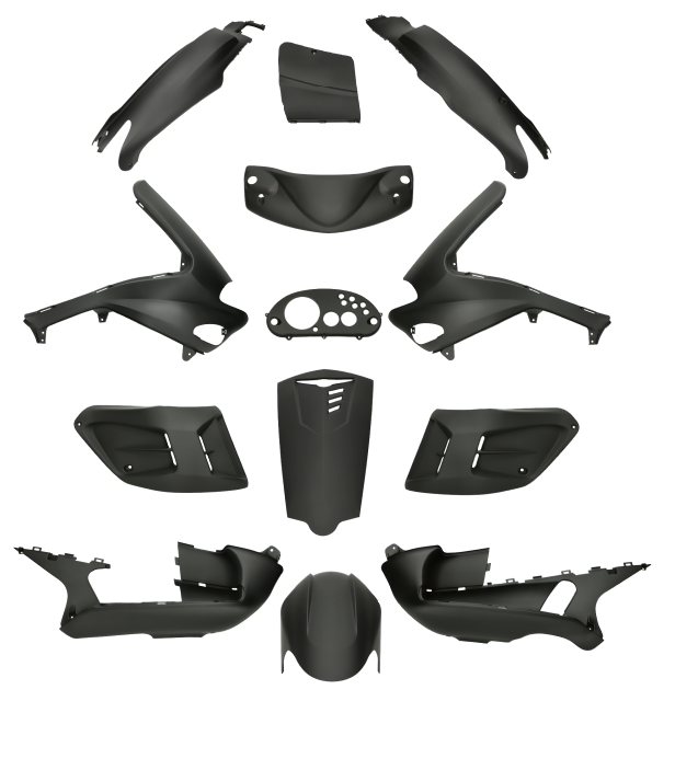 Kappenset Gilera Runner <2005 Mat zwart 13 delig 