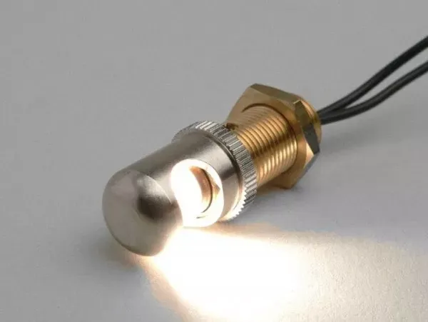 Kentekenverlichting ø=14 x 22mm  Universeel  Chroom