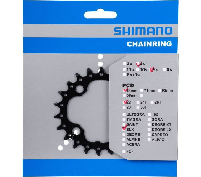 Kettingblad 24T Shimano Deore FC-M617 Zwart