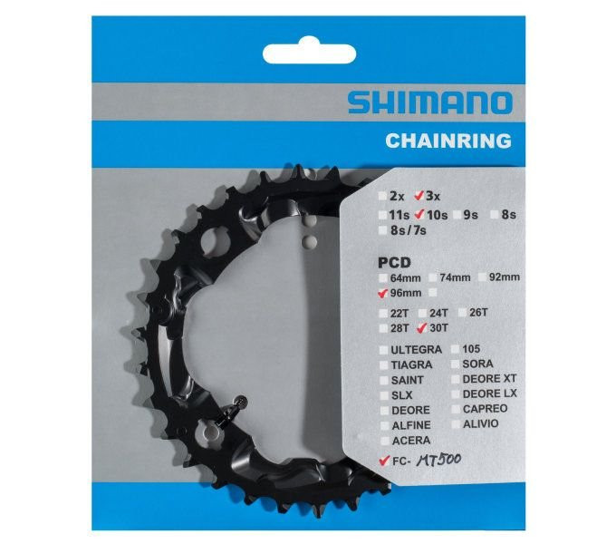 Kettingblad 30 Tands Shimano FC-MT500  FC-M523 (AN) 10 Speed Zwart