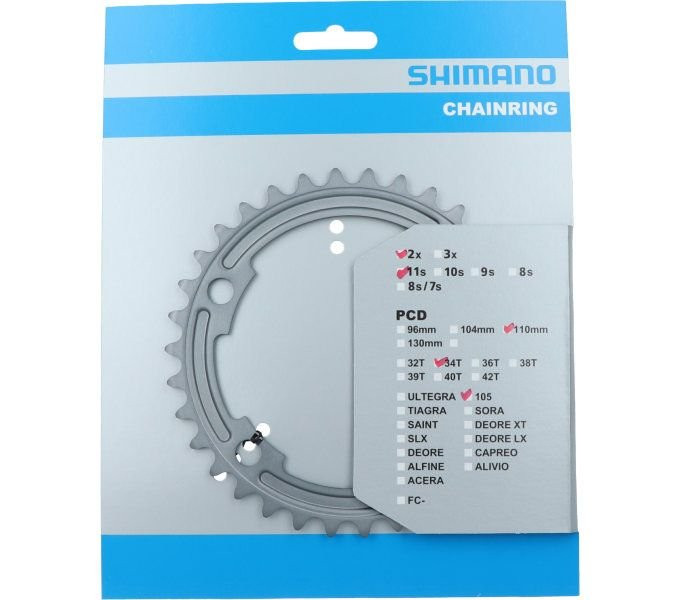 Kettingblad 34T Shimano 105 FC-R7000 Zilver