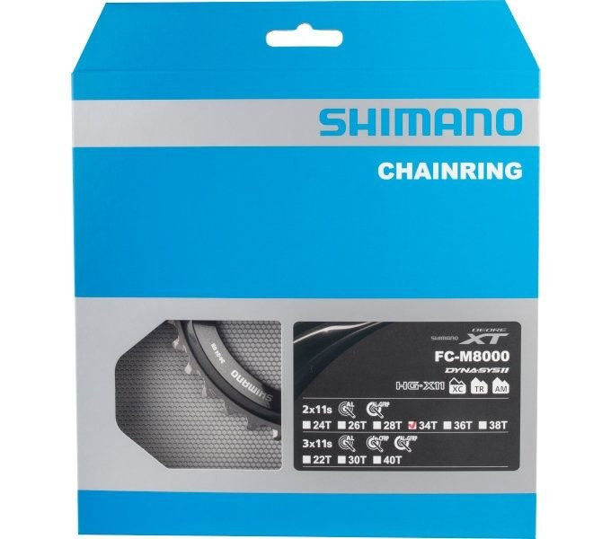 Kettingblad 34T Shimano XT FC-M8000 2 x 11 Speed