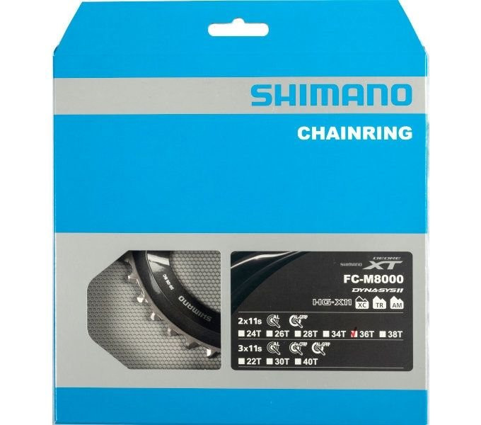 Kettingblad 36T Shimano XT FC-M8000 2x11 Speed