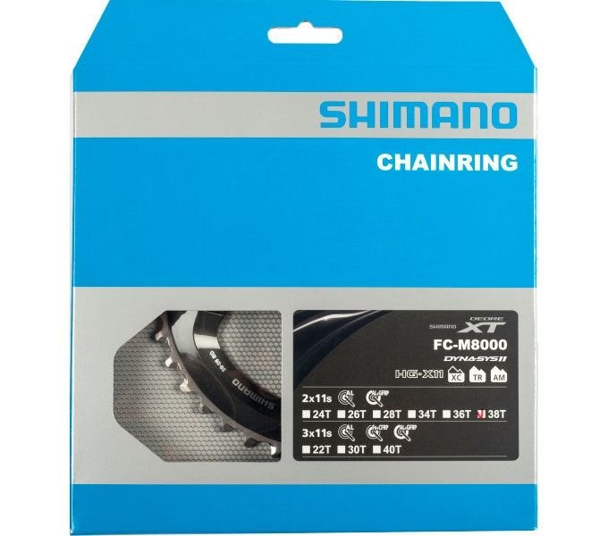 Kettingblad 38T Shimano XT FC-M8000 2 x 11 Speed