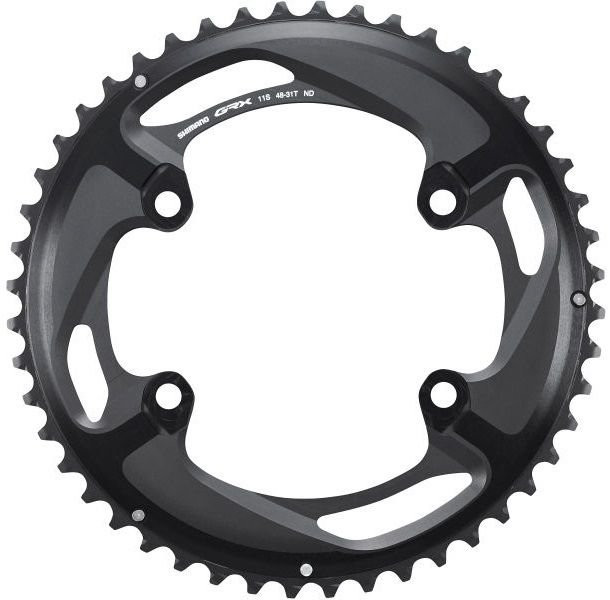 Kettingblad 48T Shimano GRX FC-RX810 2 x 11 Speed Zwart