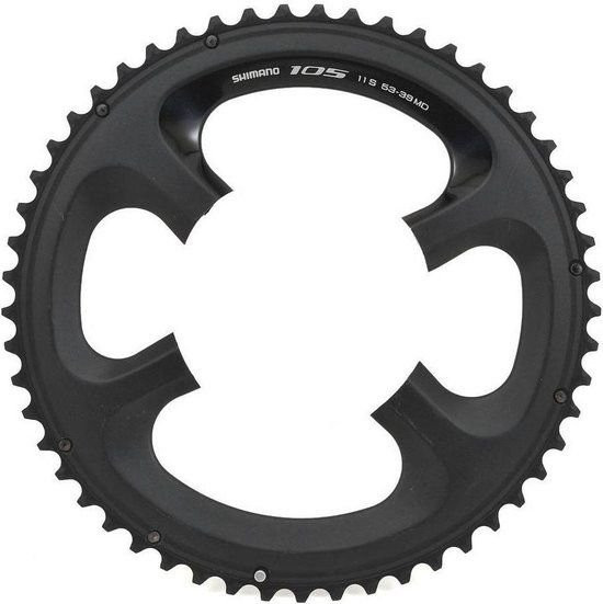 Kettingblad 53T Shimano 105 FC-5800 MD Zwart (Voor 52-36T)