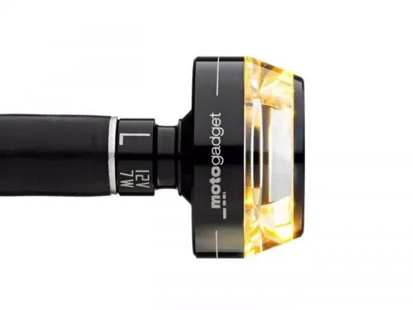 Knipperlicht Motogadget Stuuruiteinde Knipperlicht M.blaze Schijf Zwart Geanodiseerd Links