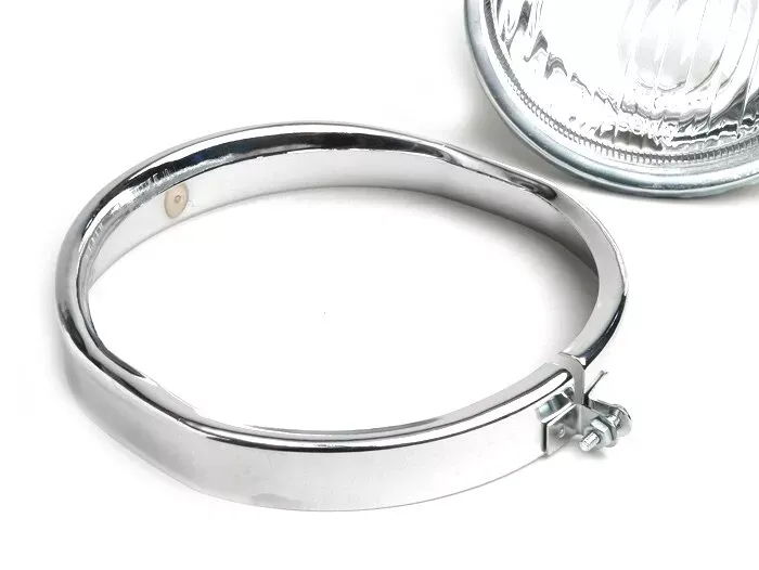 koplamp  vespa ø=115mm  vespa ss50 (v5ss1t), 50sr (v5ss2t), ss90 (v9ss1t), 90 racer (v9ss2t), pv125 (vma1t, vma2t), et3 vmb1t), super (vnc1t/vbc1t)   glas, incl . koplamp rand