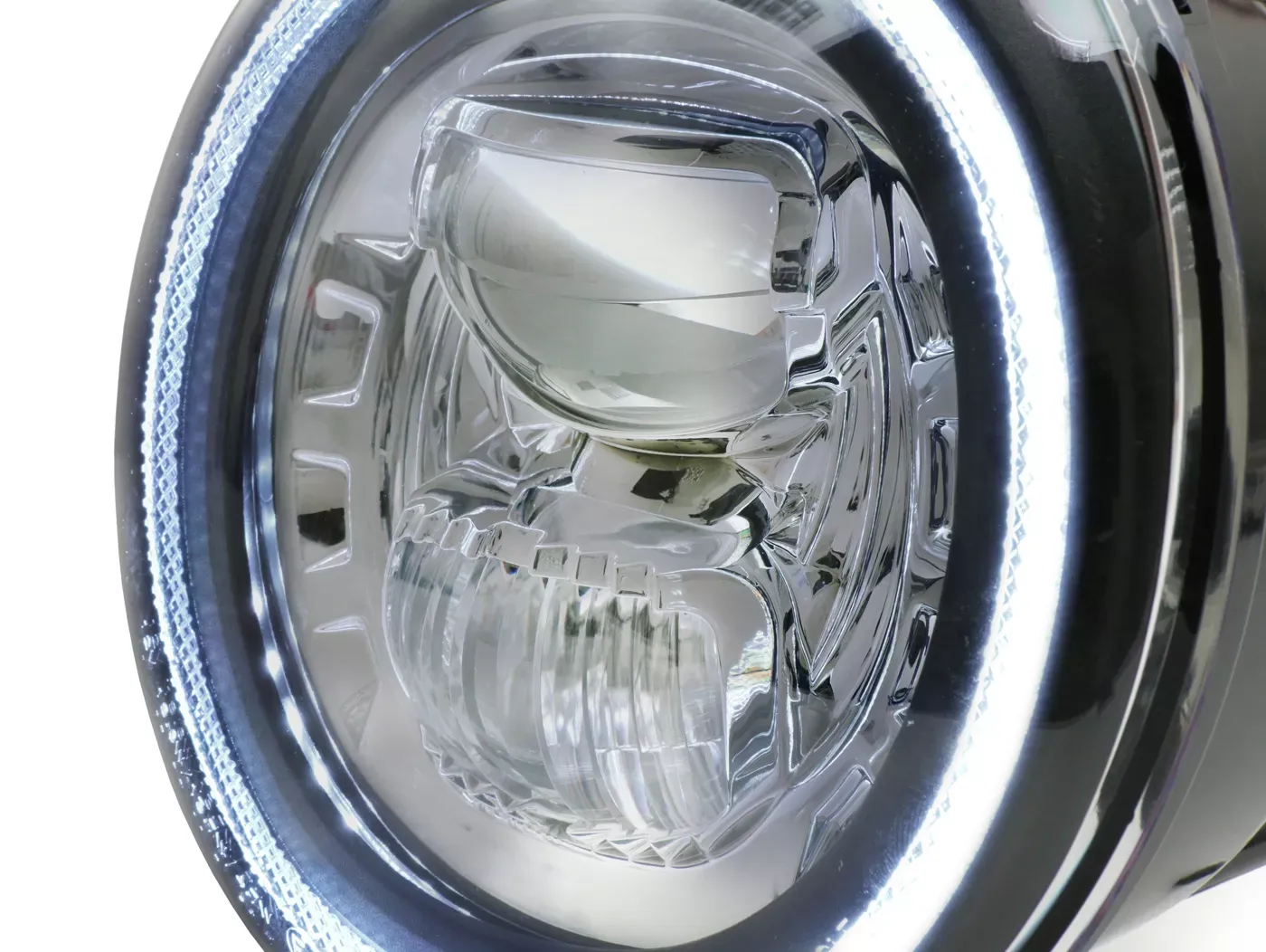 Koplamp MOTO NOSTRA LED HighPower GTS i.E Super 125-300  (-2018 Past Ook op GT, GTS, GTL) Verchroomde Reflector