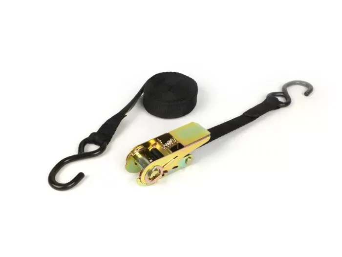 Ladingsjorring Universeel Met Ratel En S Haak  25mm x 5m  250kg