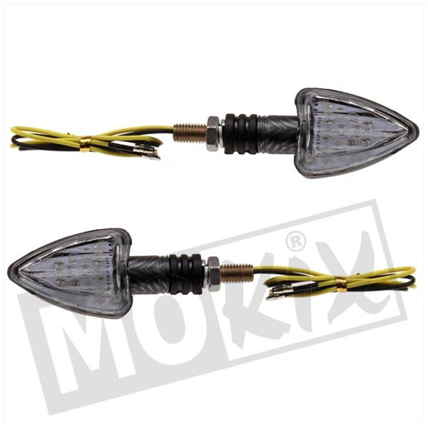 Knipperlichtset - Leds - Carbon