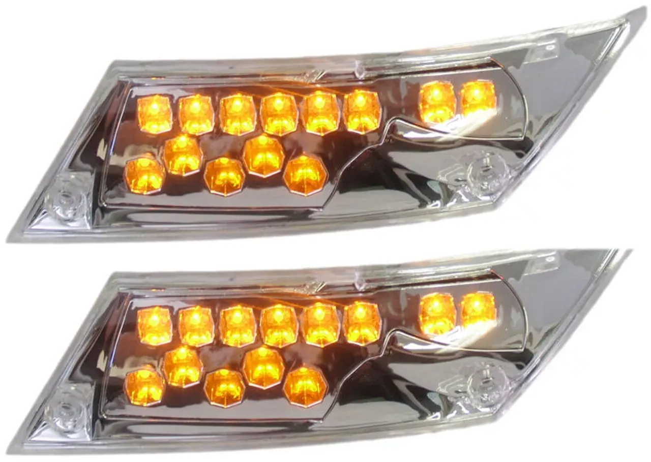 LED Knipperlicht Piaggio Zip 2000 Audi look - Chroom achterkant (links en rechts)
