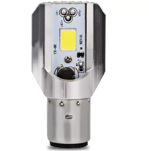 Led lamp Ba20D / H6 (Xenon look) - o.a. Piaggio Zip