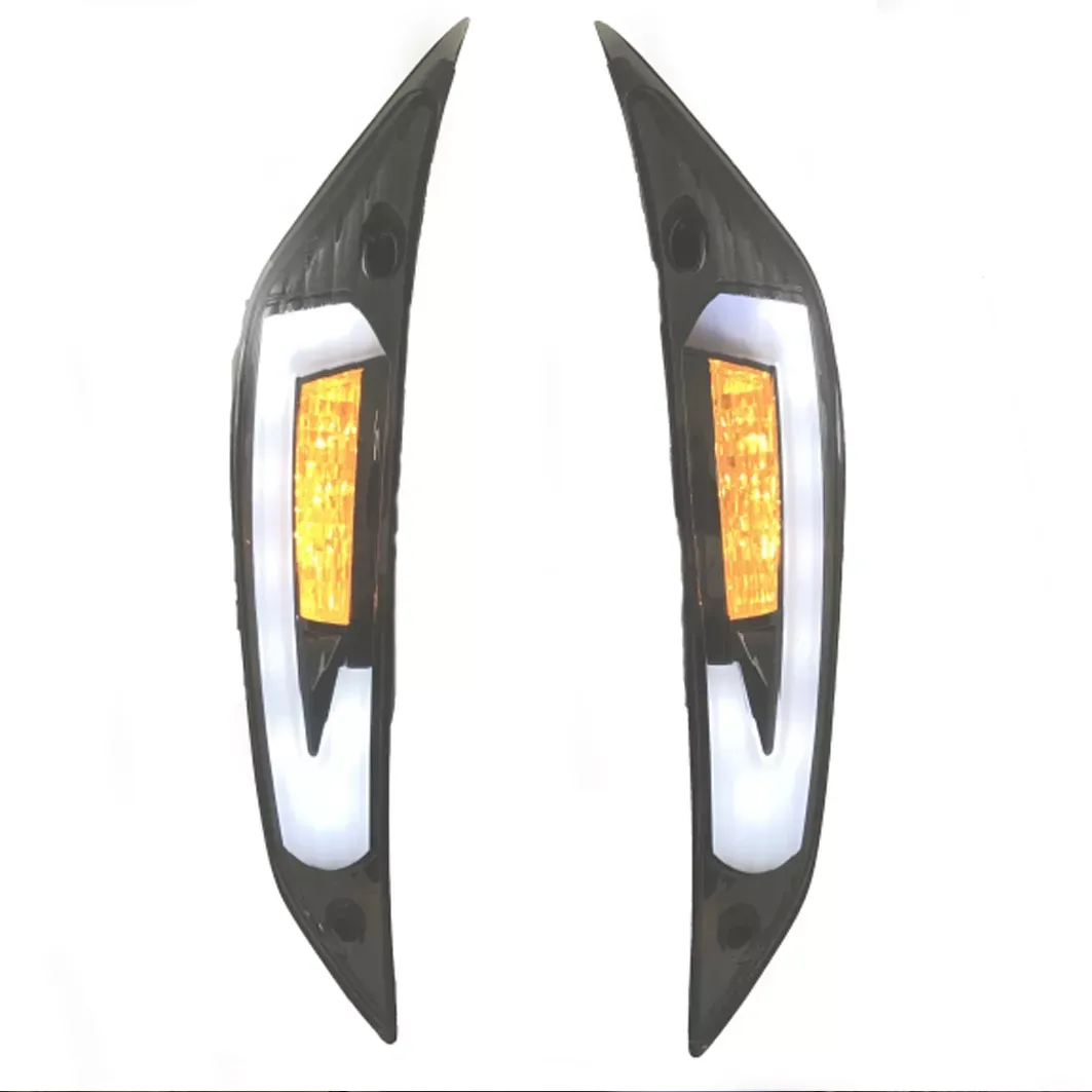 Audi look LED dagrijverlichting + Knipperlicht voorzijde zip2000 (helder glas)