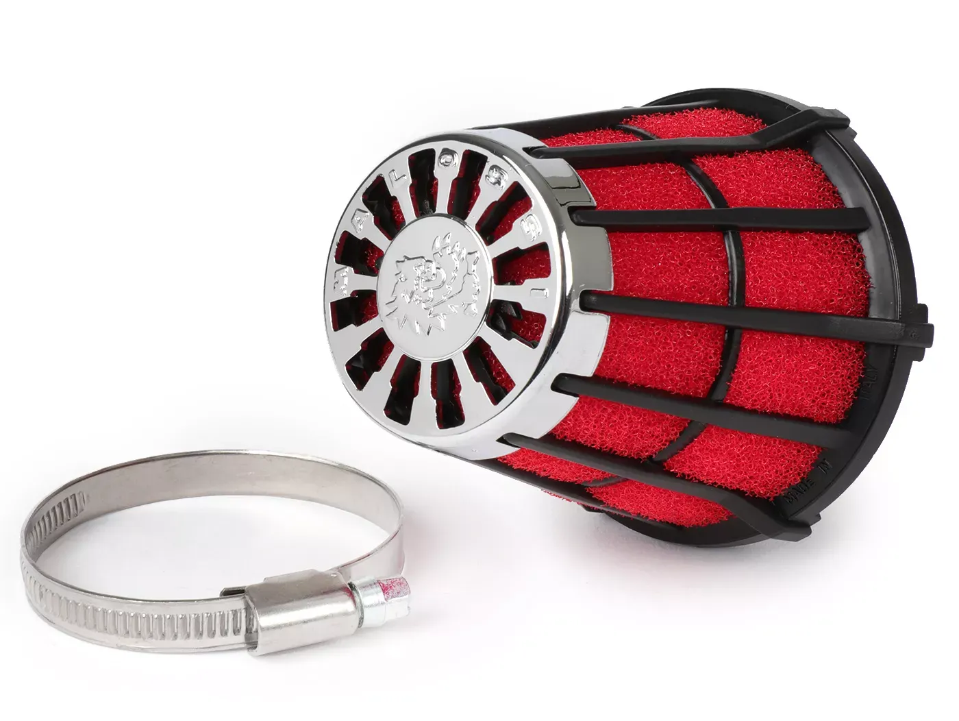 Luchtfilter Malossi E5  0 graden cs= 55mm Rood Zwart Mikuni