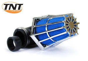 Luchtfilter R-Evo Tnt Ø28/35mm 90° Chroom/Blauw