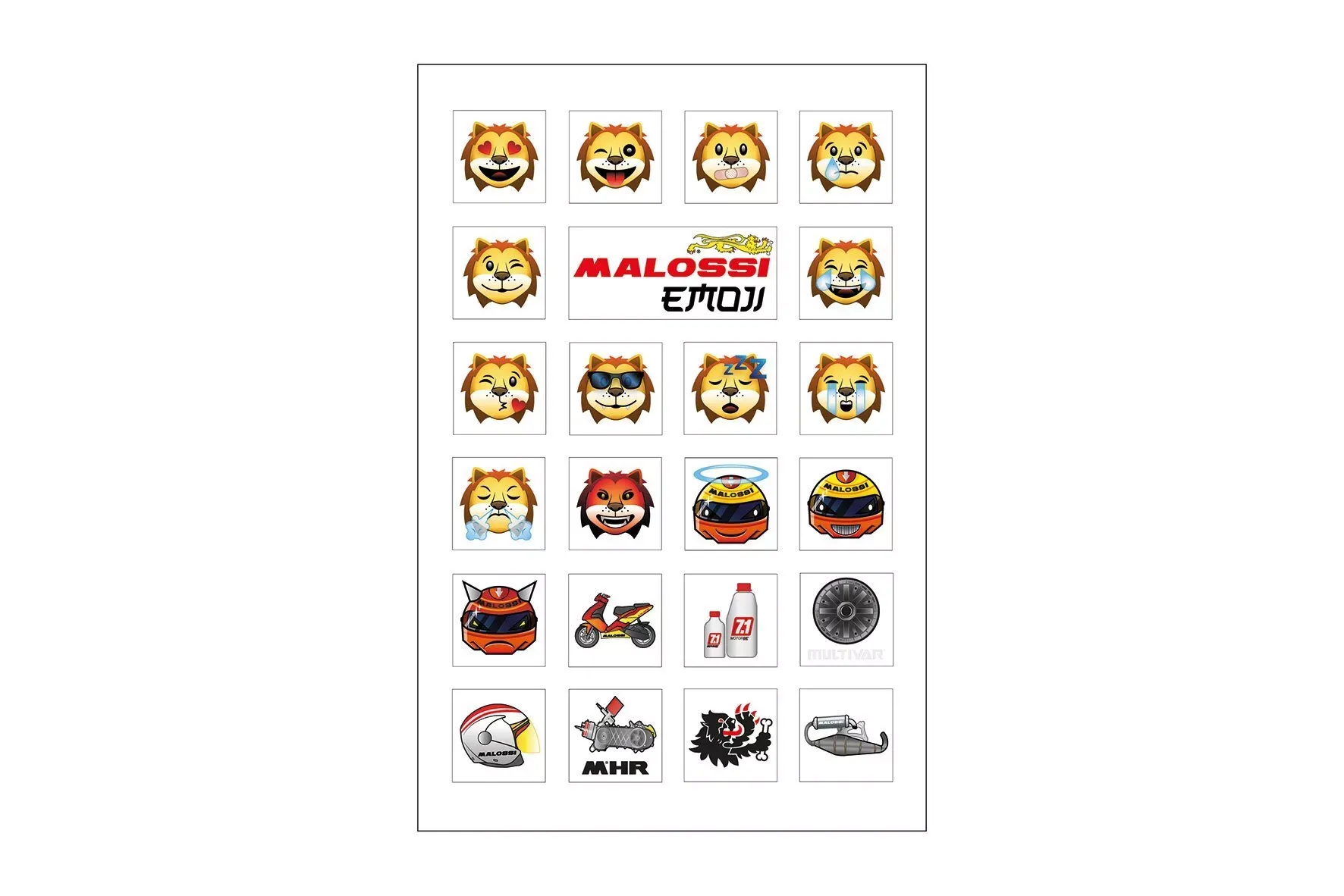 Stickerset Malossi Emoji 11X16,6CM