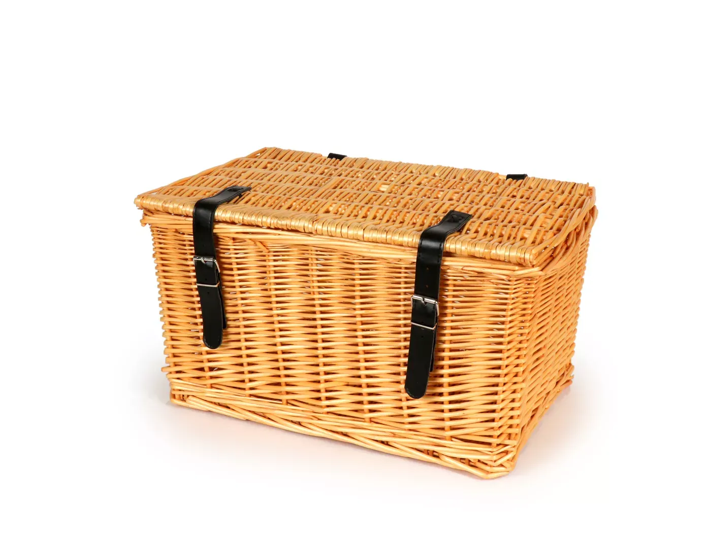 Mand Rieten Mand Met Deksel Incl. Montageset OEM Kwaliteit 47x31x25cm Fiets Scooter Vespa Bromfiets Kleur Naturel