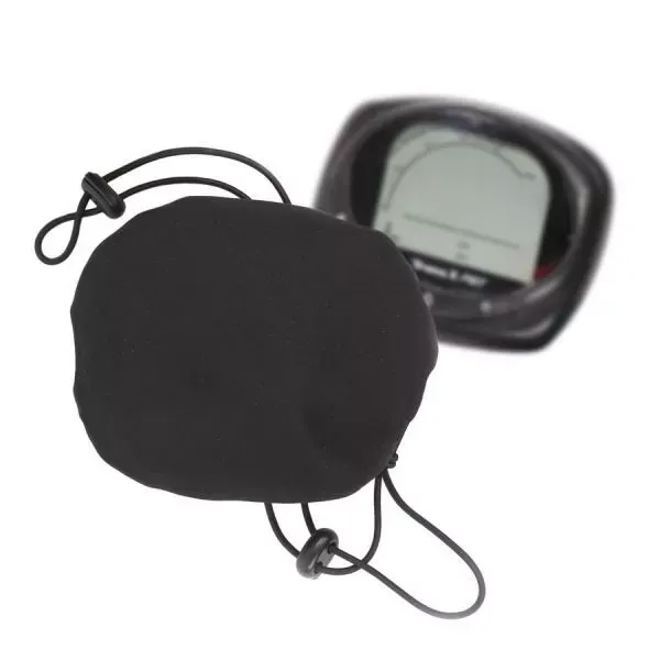 Beschermhoes voor stuurdisplay E-bike Mirage - trekkoord met gespen max.11x 8 cm - zwart