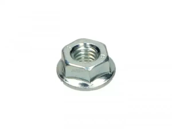 Moer Met Gekartelde  Flens m6x1.0  Piaggio