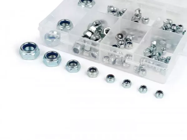 Moeren Zelfborgende Assortimentsdoos OEM Din985, M4 M12, 108 dlg.