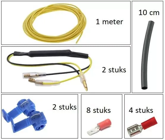 Aansluitset LED Knipperlicht Piaggio Zip - voorkant
