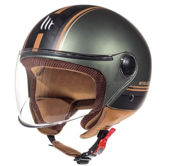  Scooterhelm MT Mat groen - model 'Street Entire'