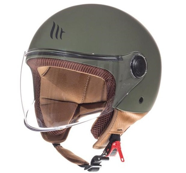 Goedkope Scooterhelm Mat Groen - model 'Street' 