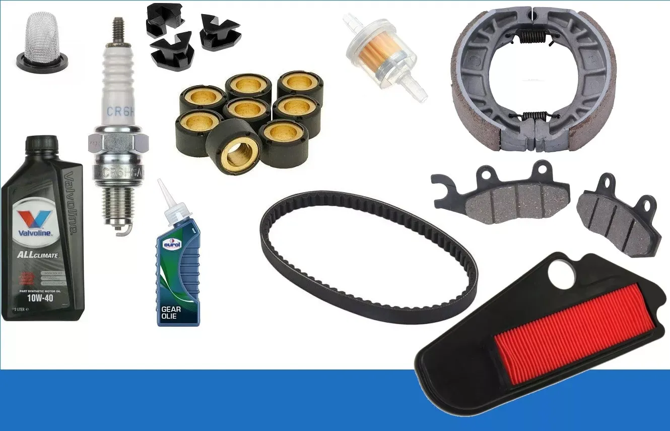 Onderhoudspakket Kymco Agility(RS) 12 inch en Vitality 4-takt - Pro - Snor (8,5 gr rollen)