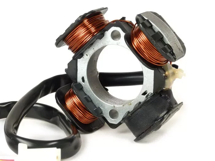 ontsteking  oem kwaliteit stator  morini 50cc (type ah)   4 draden (ø 79,3mm)   vervanging voor vespatronic, varitronic, pinasco flytech, polini idm, malossi vespower, parmakit   suzuki address50, ap50 malaguti crosser50, italjet formula50, torpedo50 , ve