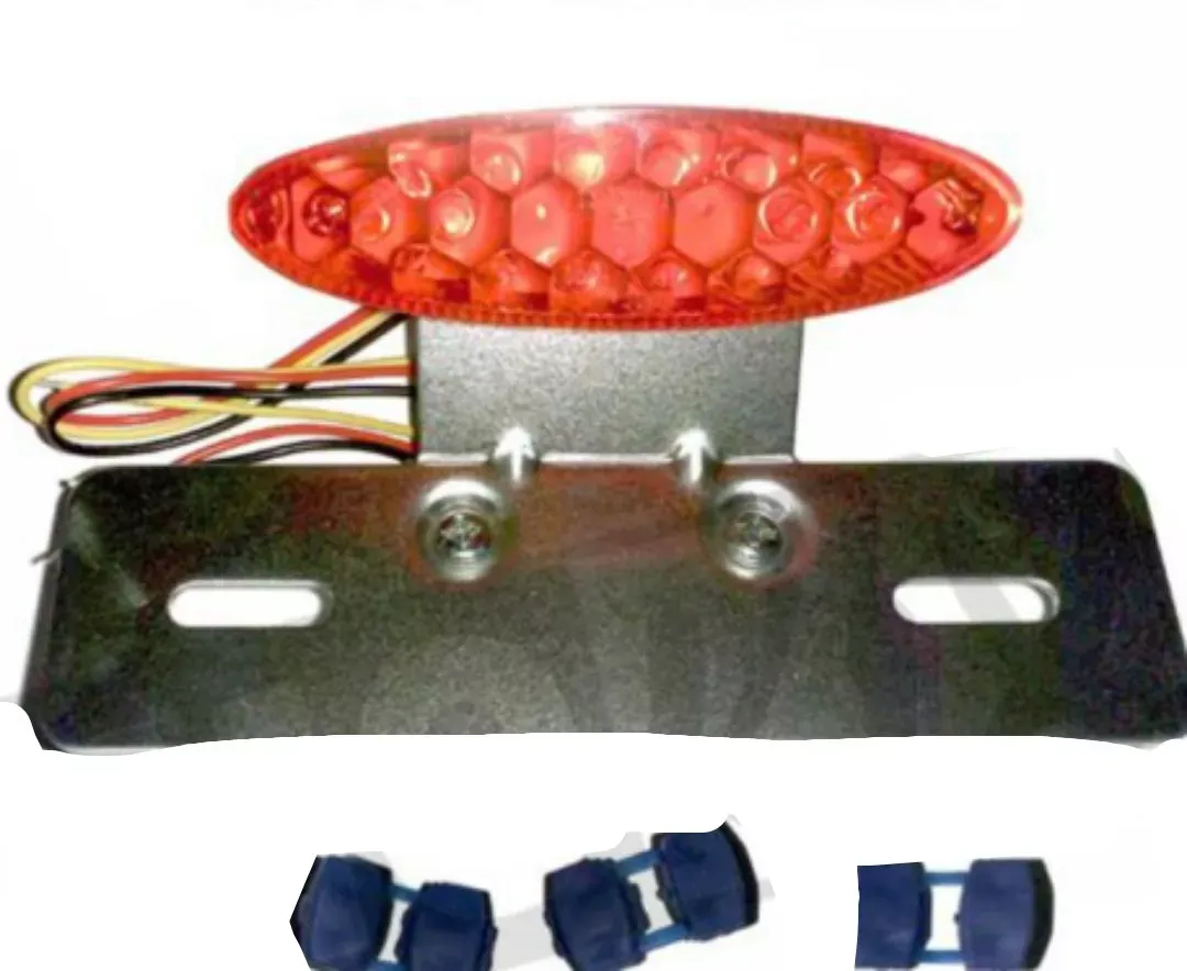 Achterlicht Uni Ovaal Led CE + Steun Rood Elec CE Only Benelux/Niet Voor Durtsland