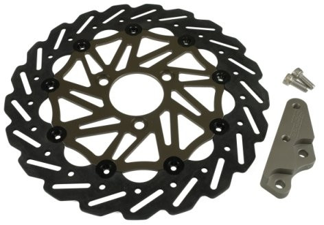 Oversized Monster Disc 260 mm. - Black staal - Gilera Runner