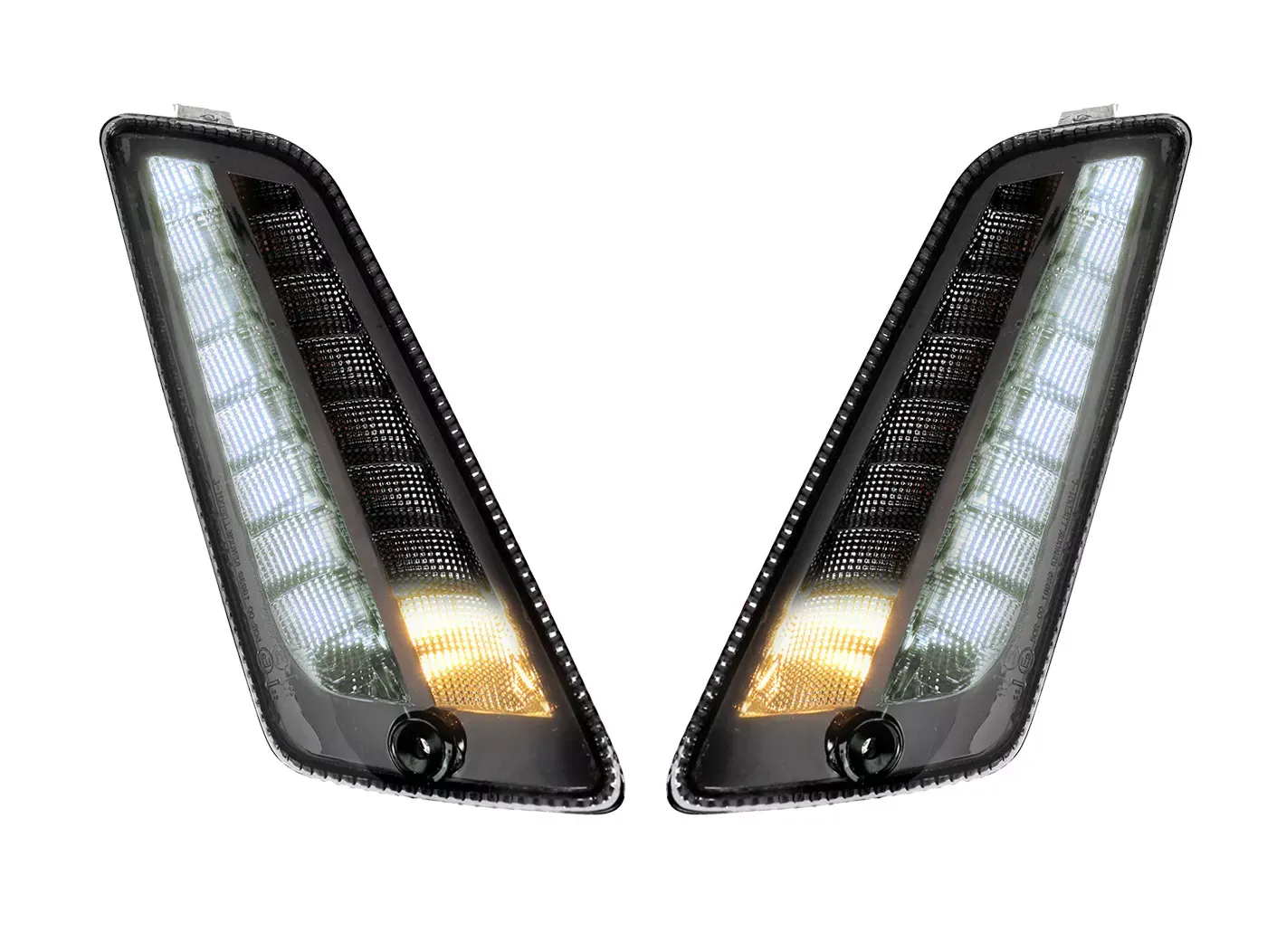 Paar Knipperlichten Voor MOTO NOSTRA 2K22 (-2014) Dynamisch LED Sequentieel Licht Dagrijlicht (E-markering) Vespa GT, GTL, GTV, GTS 125-300 Gerookt