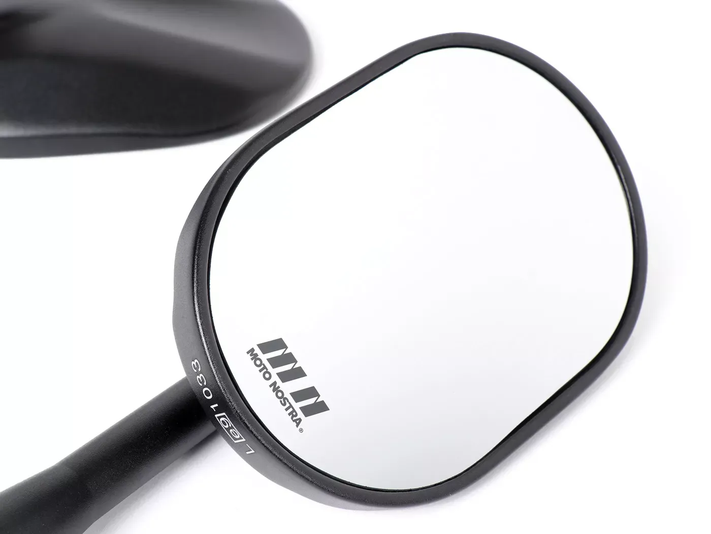 Paar spiegels -MOTO NOSTRA 1404 Aluminium CNC Stuuruiteinden  Matzwart