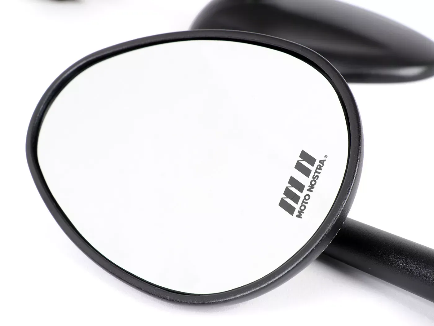 Paar Spiegels MOTO NOSTRA 1405 Aluminium CNC Ovaal Stuuruiteinden Matzwart