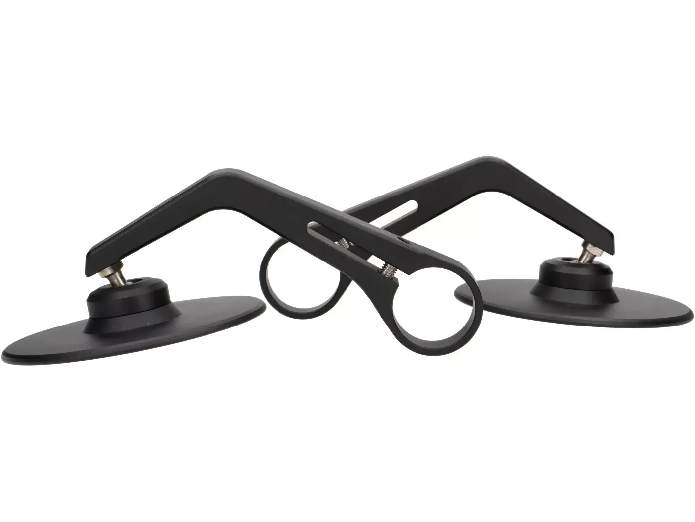 Paar Spiegels MOTO NOSTRA 1407 Aluminium CNC Ø=95mm Rond Stuuruiteinden Mat Zwart