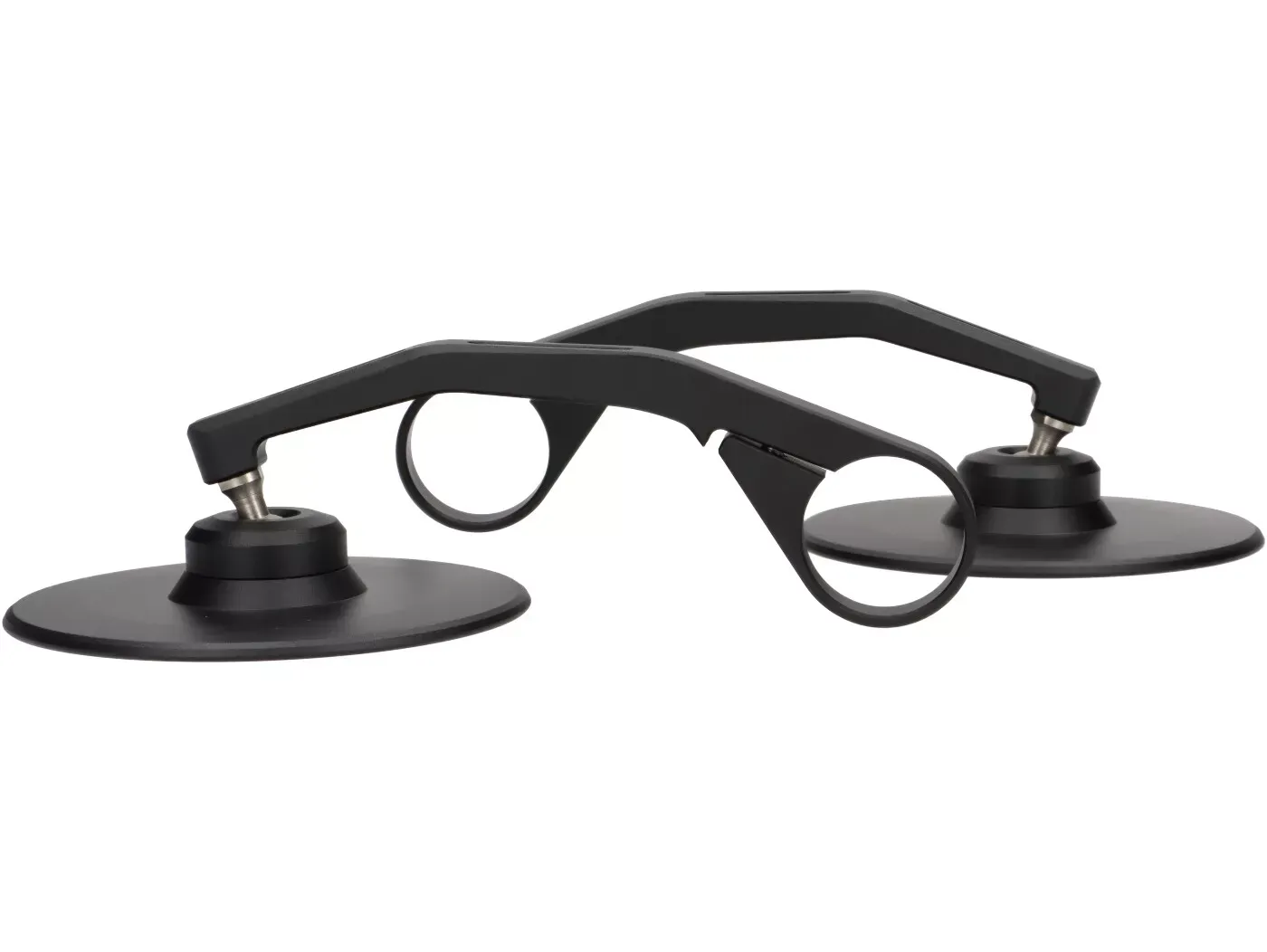 Paar Spiegels MOTO NOSTRA 1408 Aluminium CNC Ø=95mm Rond Stuuruiteinden Mat Zwart