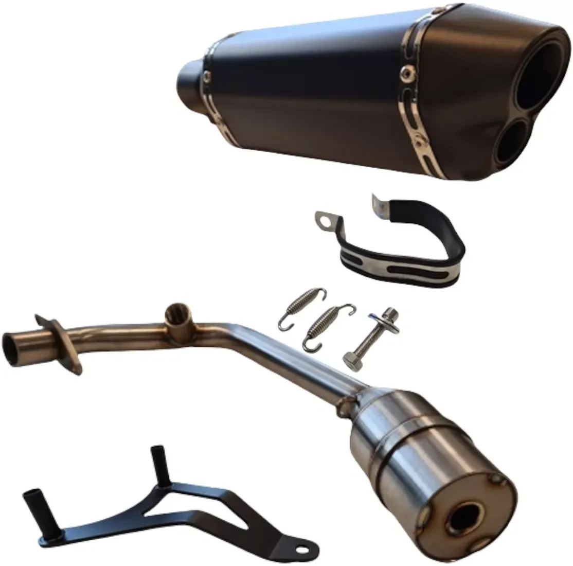 Sport uitlaat mat zwart - Piaggio Zip/Vespa 4T e4 iGet