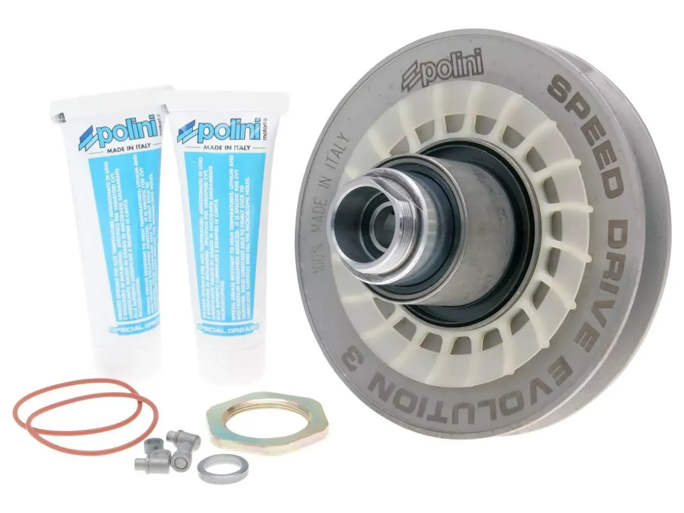 Poulies Kit Polini Iron Speed Drive Evolution 3, 128mm voor Minarelli