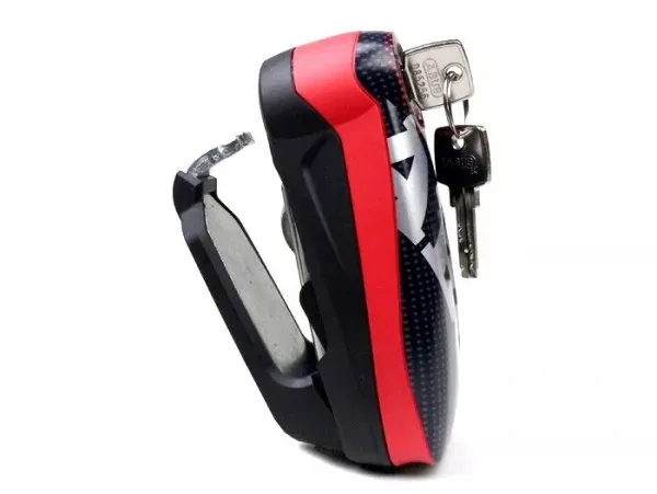 Remschijfslot Abus Detecto 7000 RS1 Met Alarmsysteem Rood