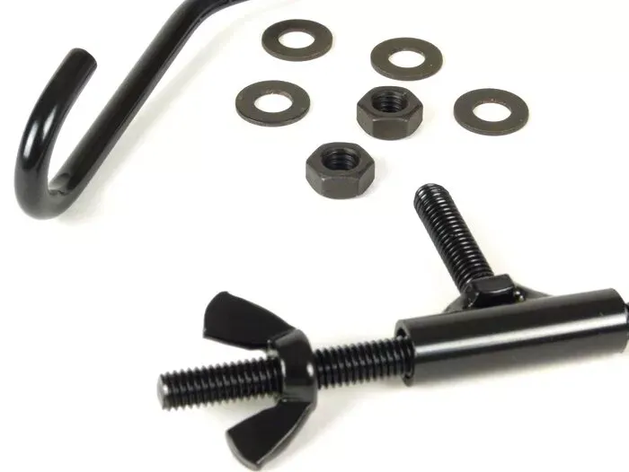 Reparatieset Voor Bagagedrager Opklapbaar Voorzijde MOTO NOSTRA Vespa Smallframe V50, PV125, ET3 Vespa Largeframe Rally180 Zwart