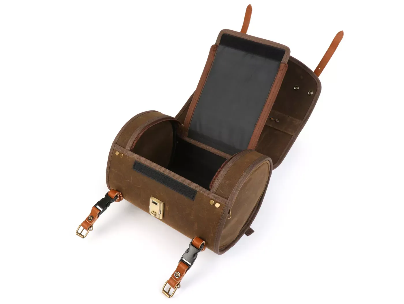 Roltas (Klein) Voor Bagagedrager (Alternatief Voor Topkoffer) Moto Nostra Classic Waxed Canvas' 330x190x180mm