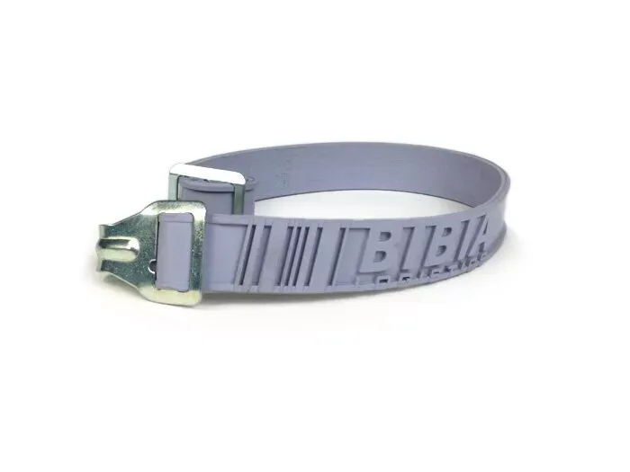 Rubber Spanband Bibia 456302 Amsterdam l=600mm b=30mm Grijs Rubber Met Metalen Haak En Gesp Universeel Voor Bagagerek