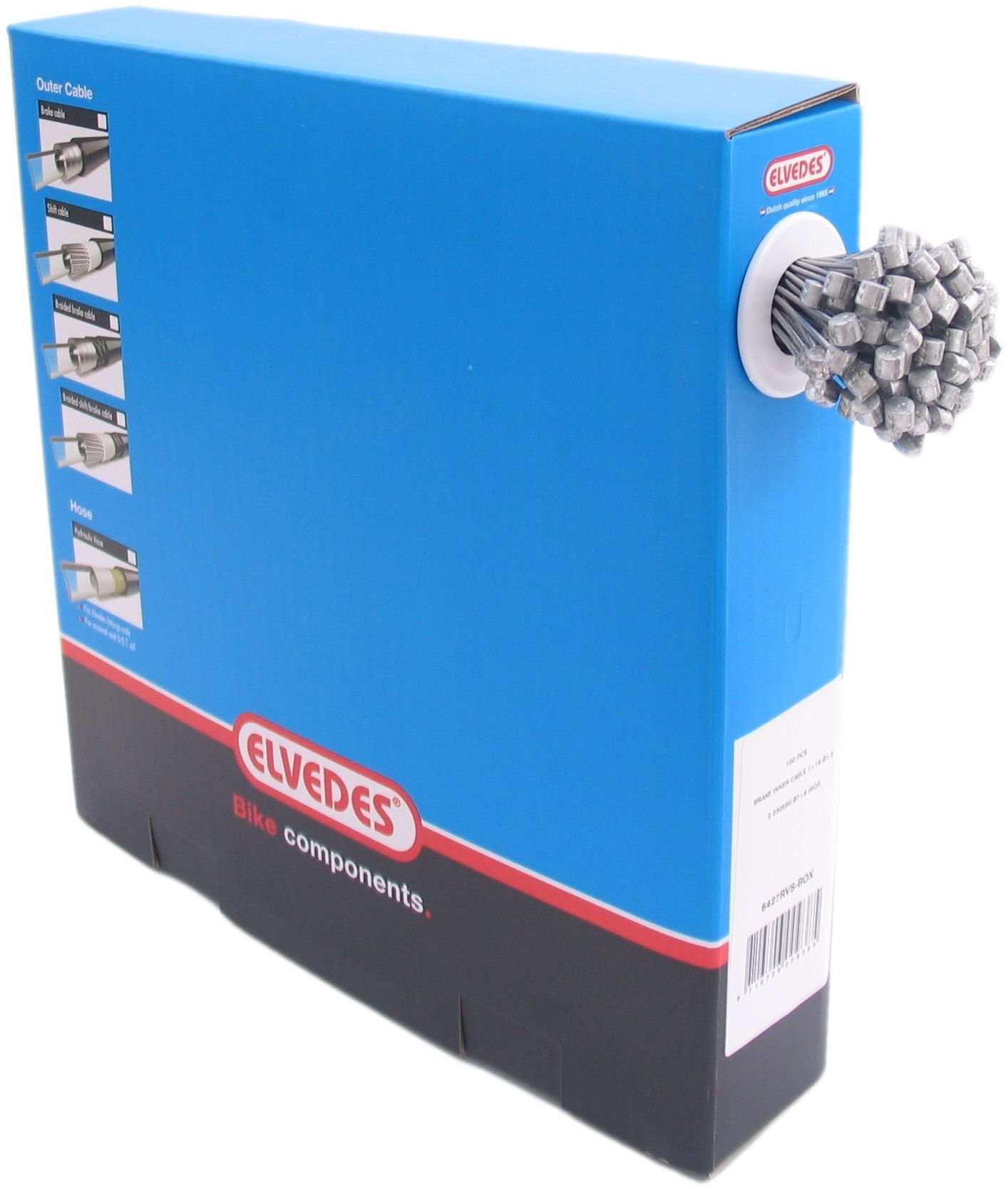 Schakel Binnenkabel Elvedes 2250mm RVS Ø 1mm N-nippel Ø4 × 4 (100 Stuks)