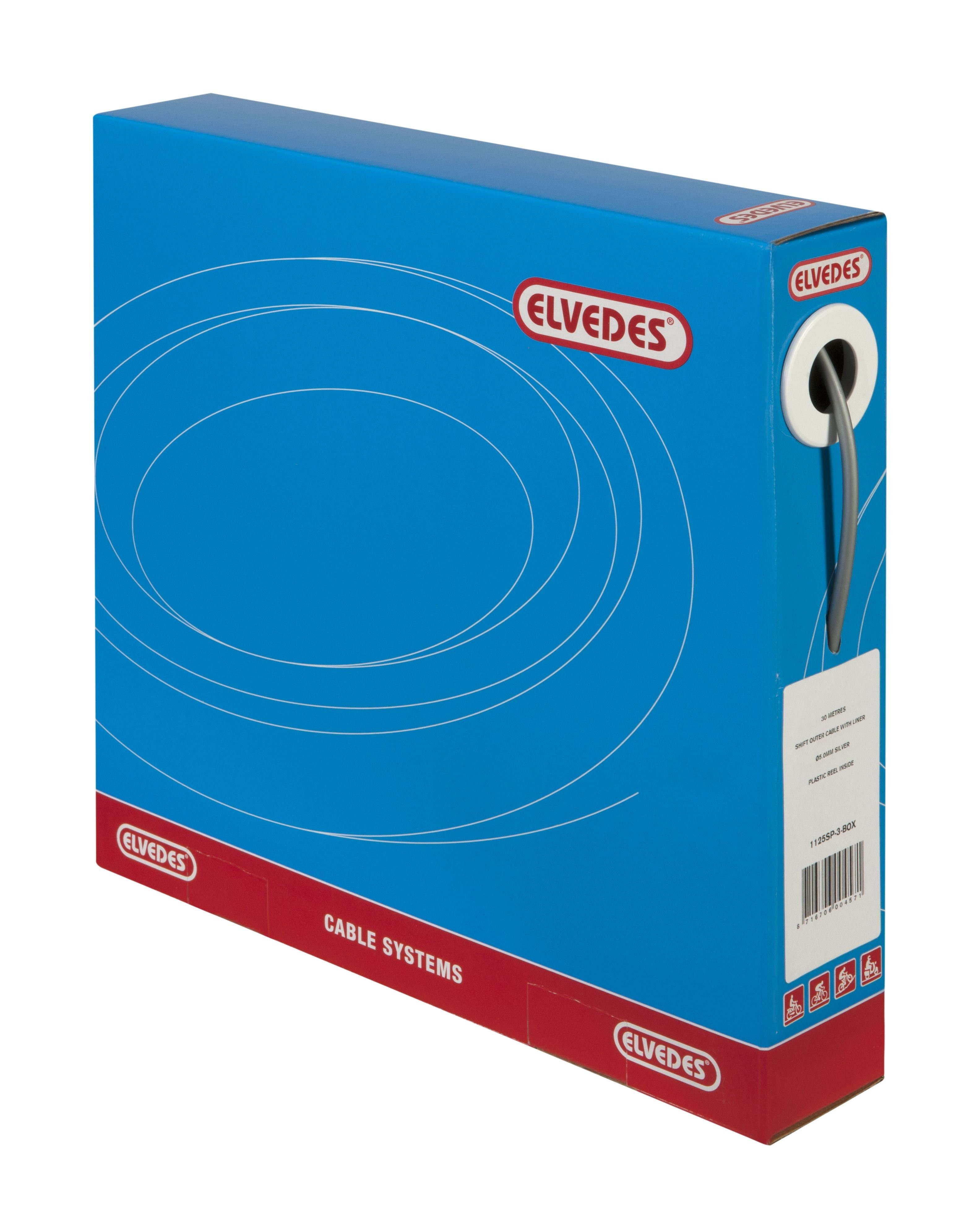 Schakel Buitenkabel Elvedes Met Voering 30 Meter / ø5,0mm Zilver (30 Meter in Doos)