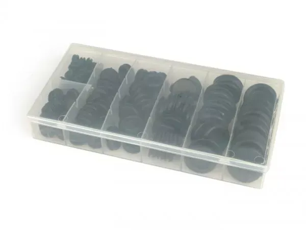 Set Rubberen Pluggen Universeel 140 Dlg Zwart ø=7.0 9.5 12.0 15.8 19.0 22.0 25 4mm