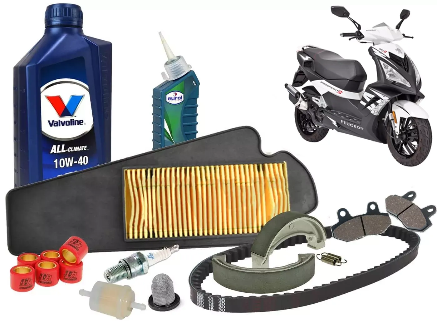 Groot Onderhoudspakket Peugeot Speedfight 3 (4-takt) - Brom (5,7 gram rollen)