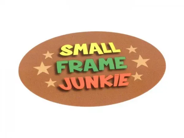 Sticker 70x50mm Kleine Frame Verslaafde