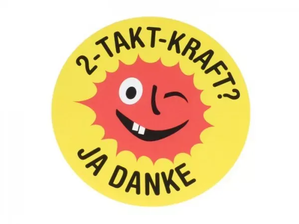 Sticker 95mm 2 Takt Kraft Ja Danke